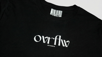 OVRFLW Los Angeles Inspired Premium Black Tee Cotton Minimalist Design